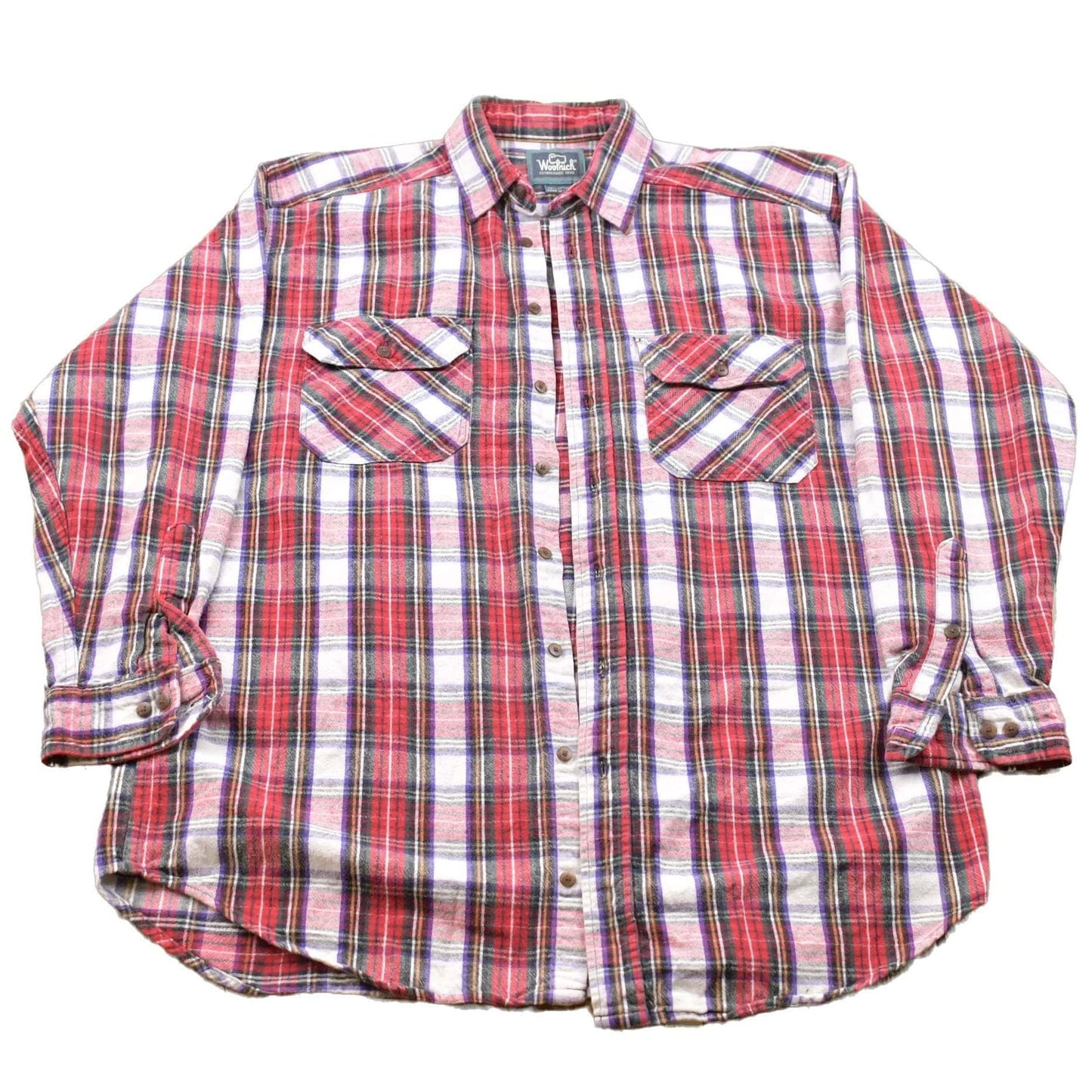 Vintage 1990s Woolrich Plaid Button Up Shirt Men's XL from propervintagecanada