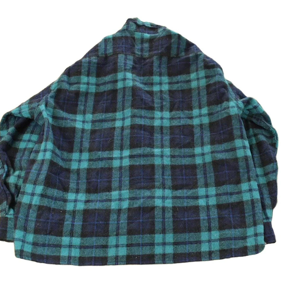 Vintage 1990s Woolrich Plaid Flannel Button Up Shirt Men's XL from propervintagecanada