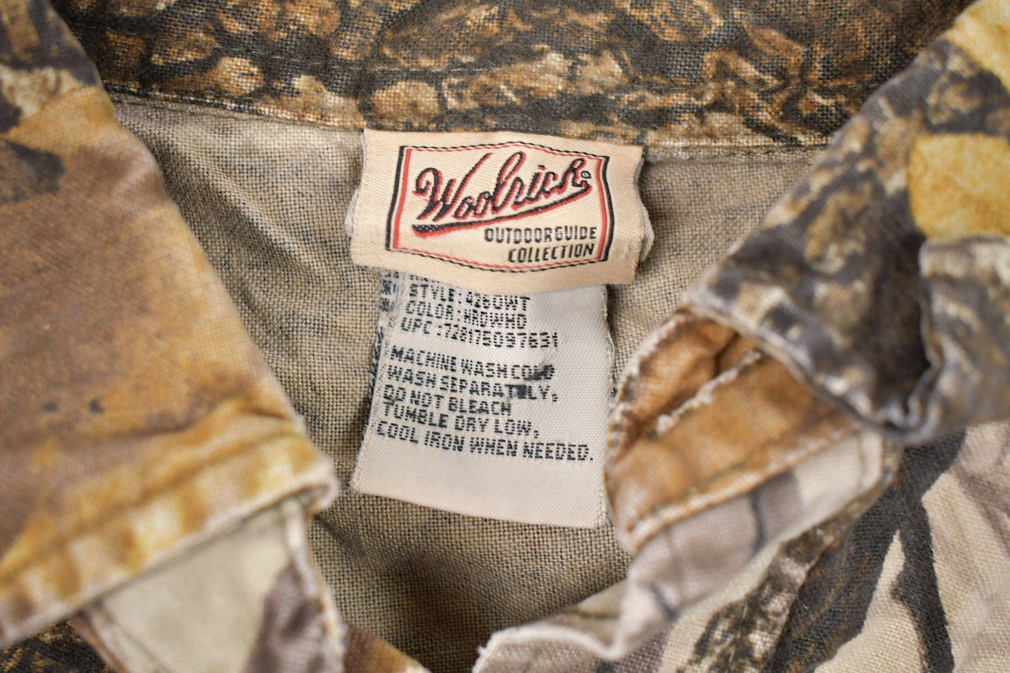 Vintage 1990s Woolrich Real Tree Camo Button Up Shirt Men's XL from propervintagecanada