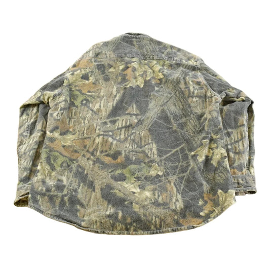 Vintage 1990s Woolrich Tree Camo Button Up Shirt Men's L from propervintagecanada