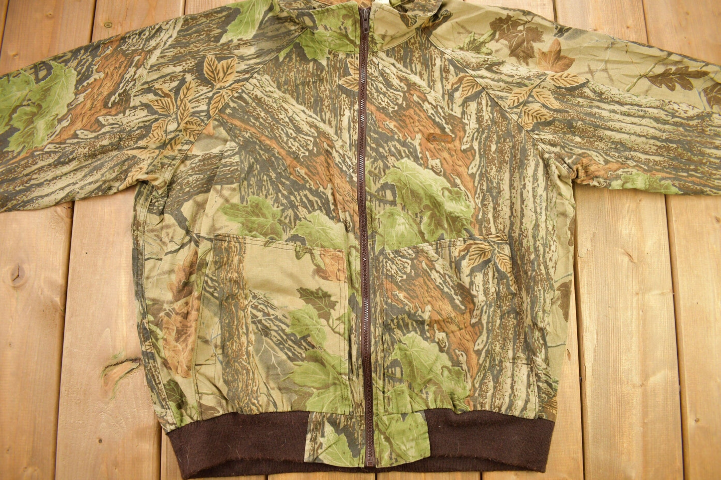 Vintage 1990s Woolrich Tree Camo Windbreaker Jacket Men's XL from propervintagecanada