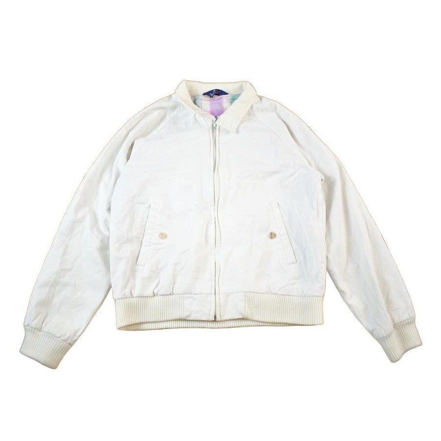 Vintage 1990s Woolrich White Plaid Lined Light Jacket Men's S from propervintagecanada