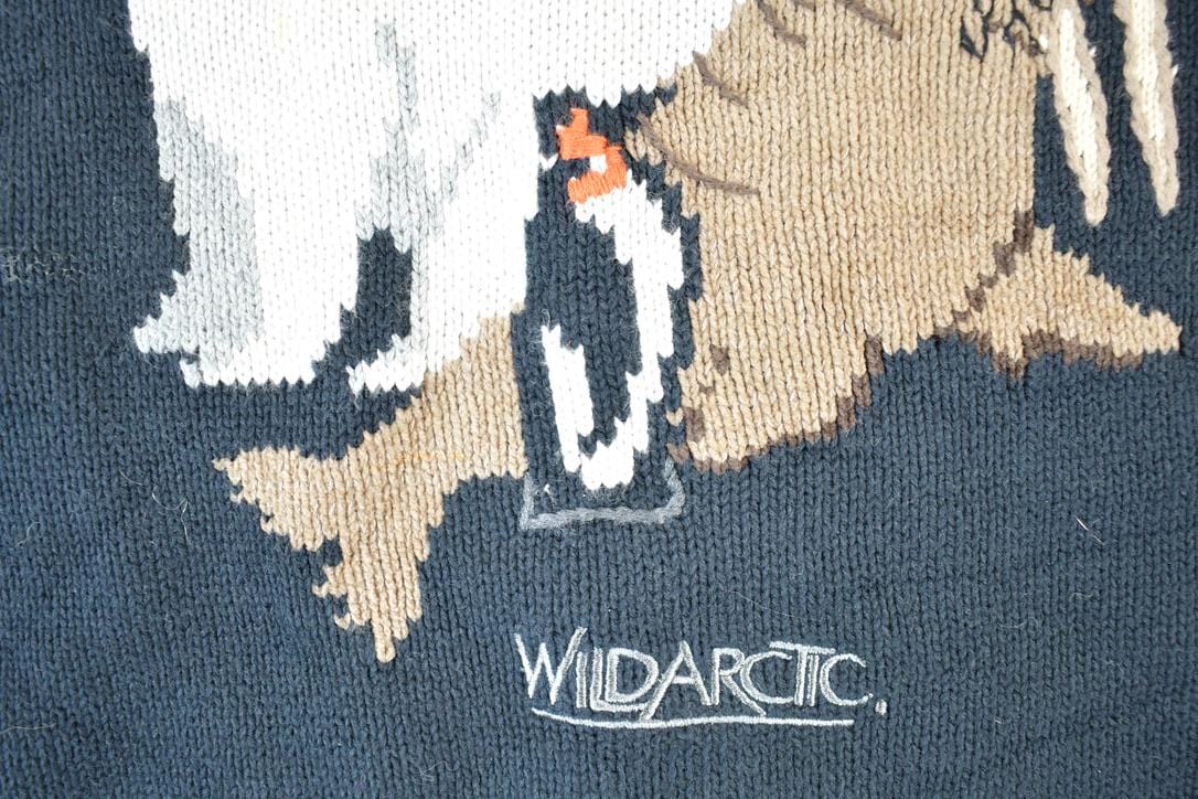 Vintage 1990s Woolrich Wild Arctic Knit Abstract Pattern Crewneck Sweater Womens S from propervintagecanada