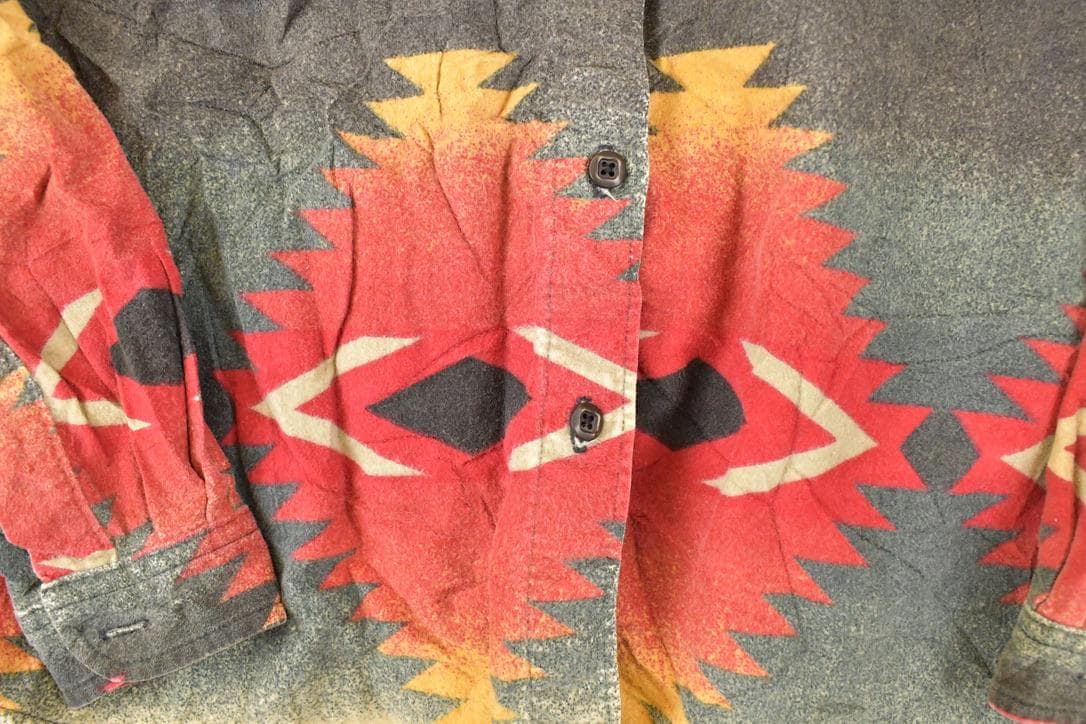 Vintage 1990s Woolrich Woman AOP Aztec Fleece Button Up Shirt Women's S from propervintagecanada