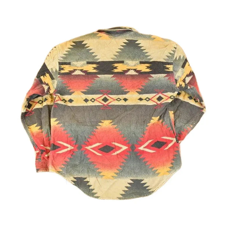 Vintage 1990s Woolrich Woman AOP Aztec Fleece Button Up Shirt Women's S from propervintagecanada