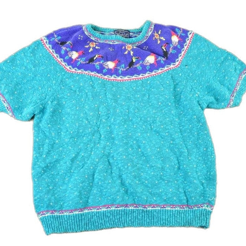 Vintage 1990s Woolrich Woman Knit Abstract Pattern Crewneck Sweater  MWomen's from propervintagecanada