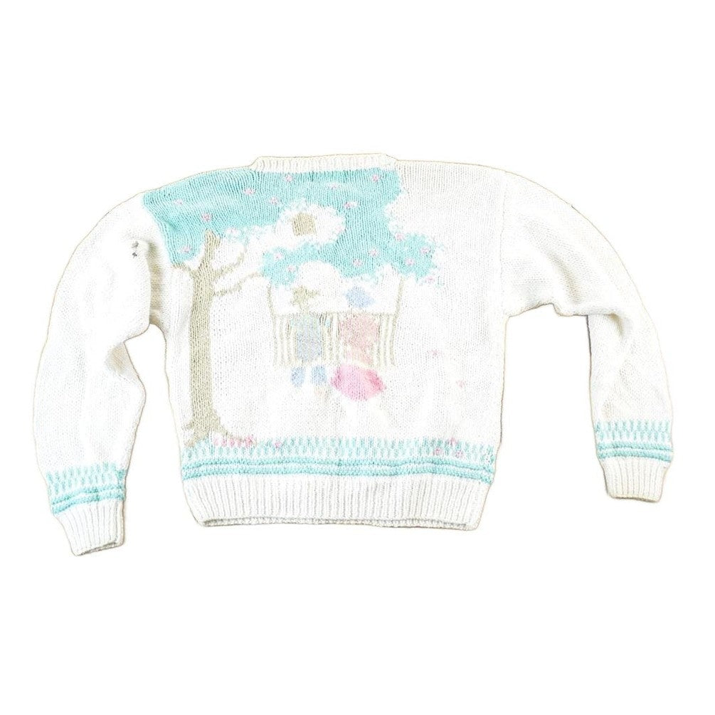 Vintage 1990s Woolrich Woman Knit Porch Swing Crewneck Sweater Womens S from propervintagecanada