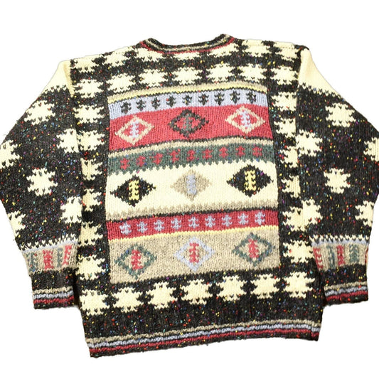 Vintage 1990s Woolrich Woman's 100% Wool Knitted South Western Aztec Design Crewneck Sweater Women's XL from propervintagecanada