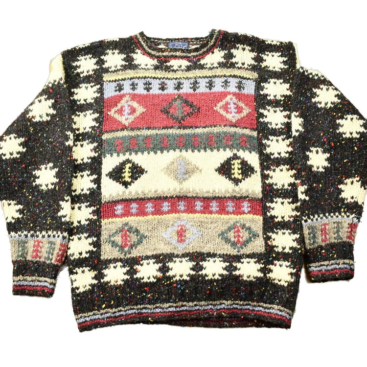 Vintage 1990s Woolrich Woman's 100% Wool Knitted South Western Aztec Design Crewneck Sweater Women's XL from propervintagecanada