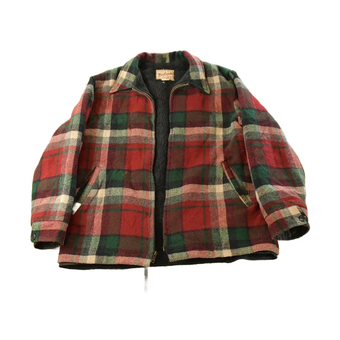 Vintage 1990s Woolrich Wool Lined Flannel Jacket Men's Large from propervintagecanada