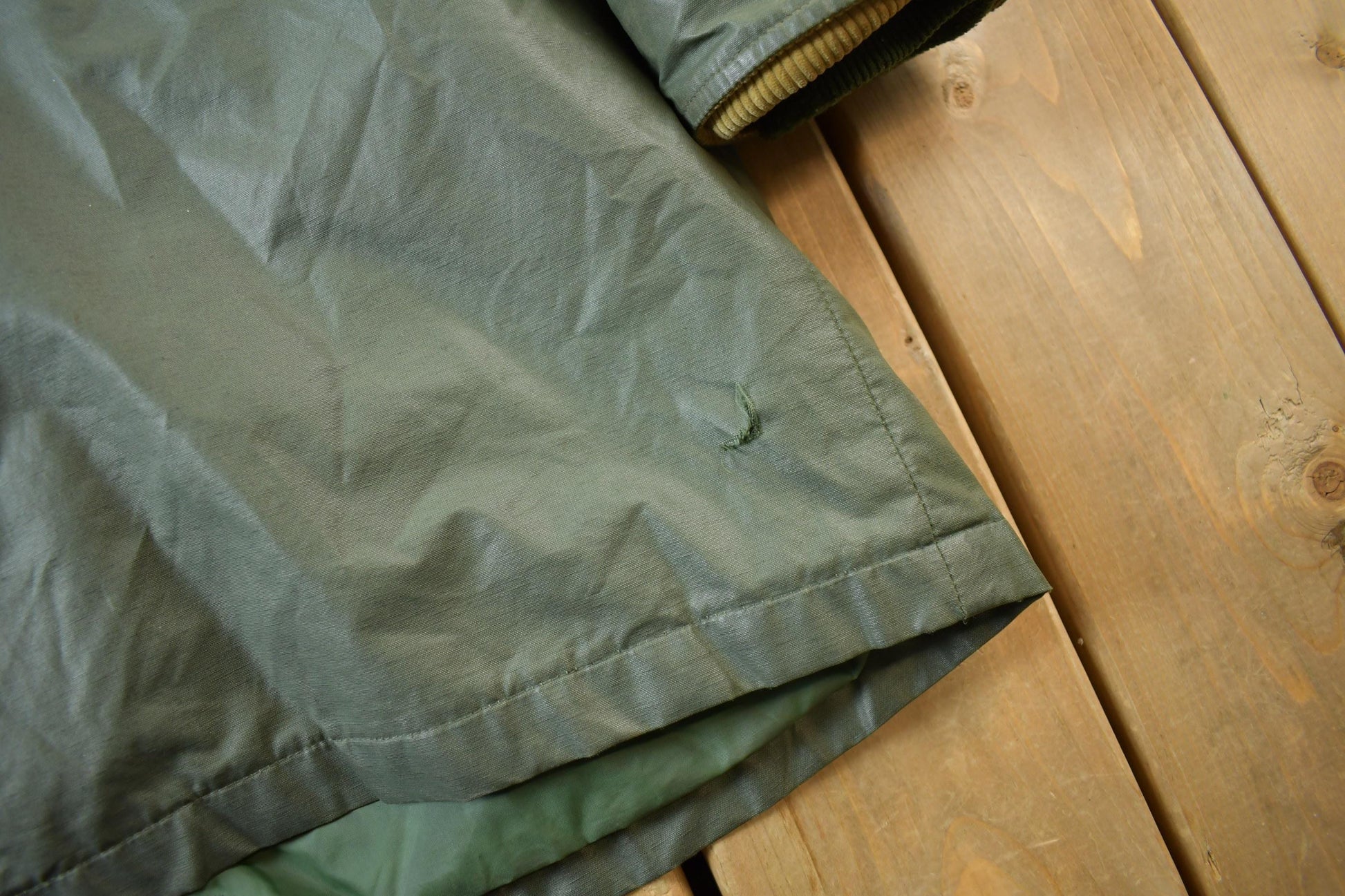 Vintage 1990s Woolrich Wool Lined Nylon Jacket Made In USA Men's XL from propervintagecanada