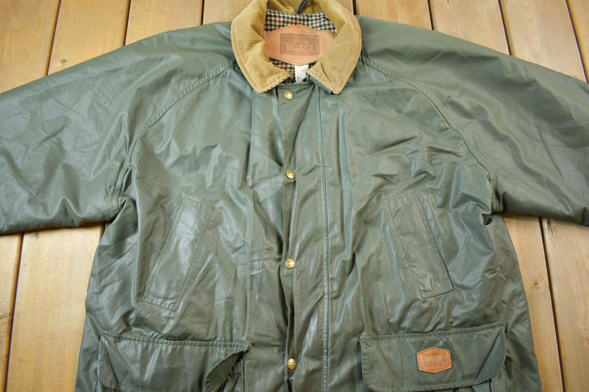 Vintage 1990s Woolrich Wool Lined Nylon Jacket Made In USA Men's XL from propervintagecanada