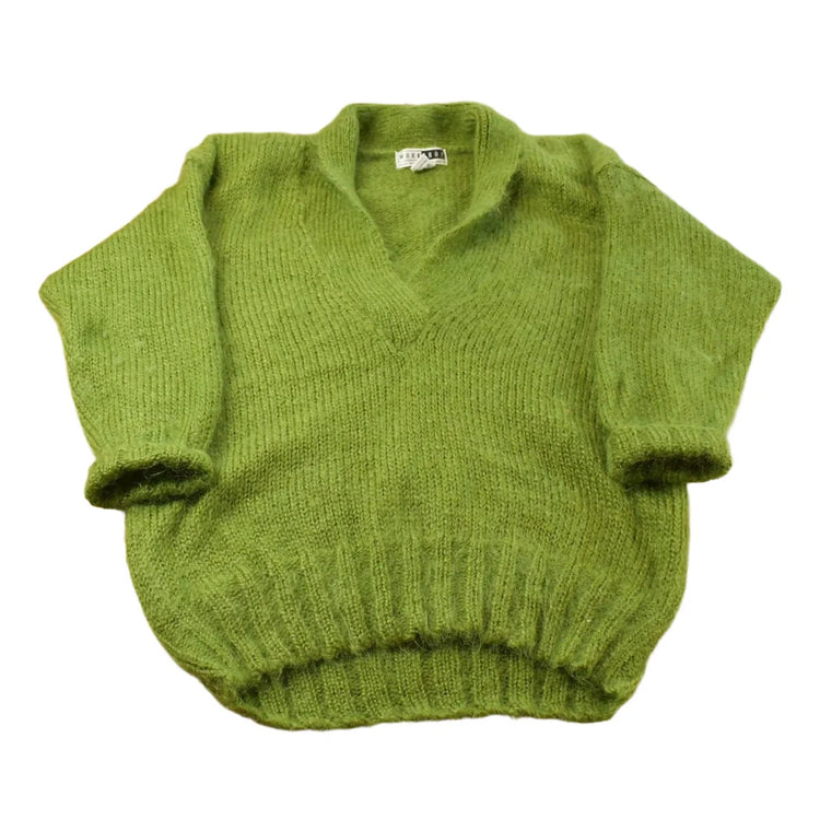 Vintage 1990s Workshop Mohair Shawl Collar Knit Sweater Women's M-L from propervintagecanada