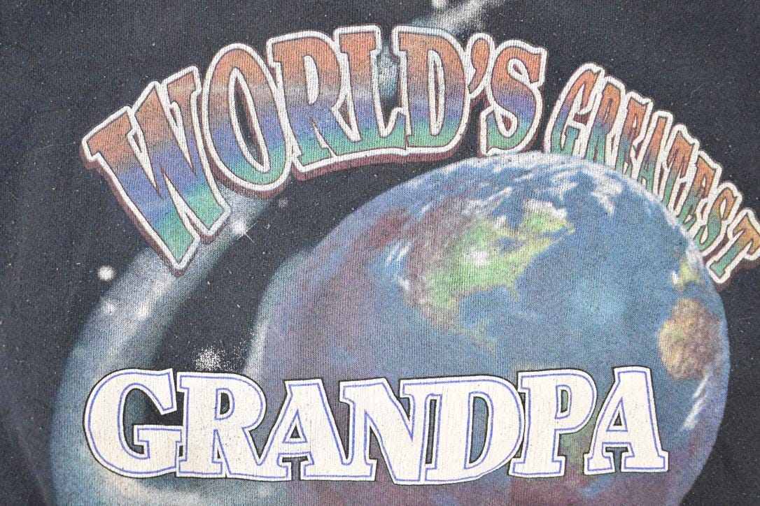 Vintage 1990s Worlds Greatest Grandpa Cartoon Graphic Print Crewneck Sweatshirt Men's XL from propervintagecanada