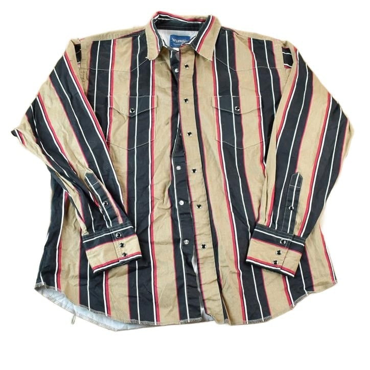 Vintage 1990s Wrangler Button Up Heavyweight Western Style Shirt Men's Large