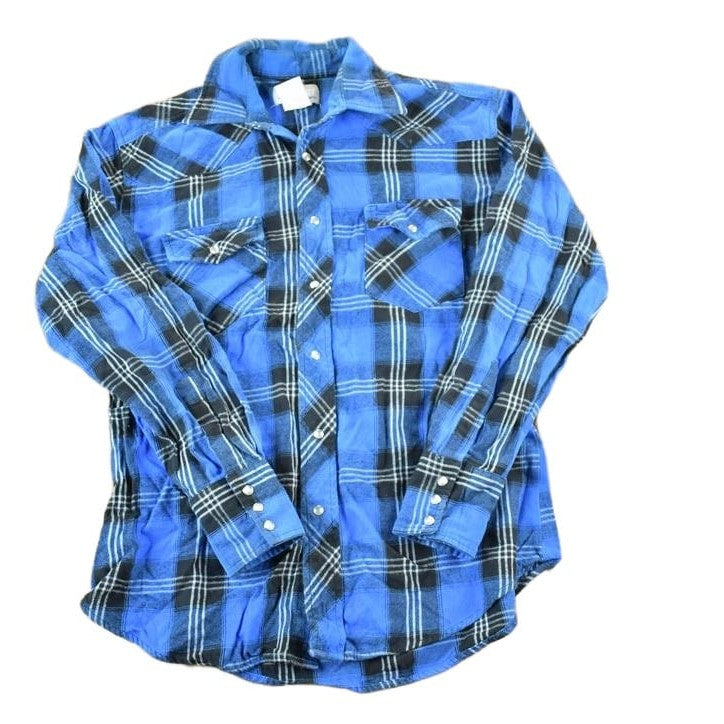 Vintage 1990s Wrangler Button Up Western Style Shirt Men's Medium