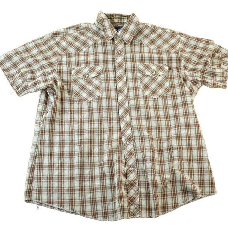 Vintage 1990s Wrangler Button Up Western Style Shirt Men's XL