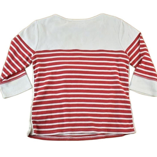 Vintage 1990s Wrangler Classic Blues Striped Yachting Souvenir Single Stitch Graphic Print T-Shirt Women's S