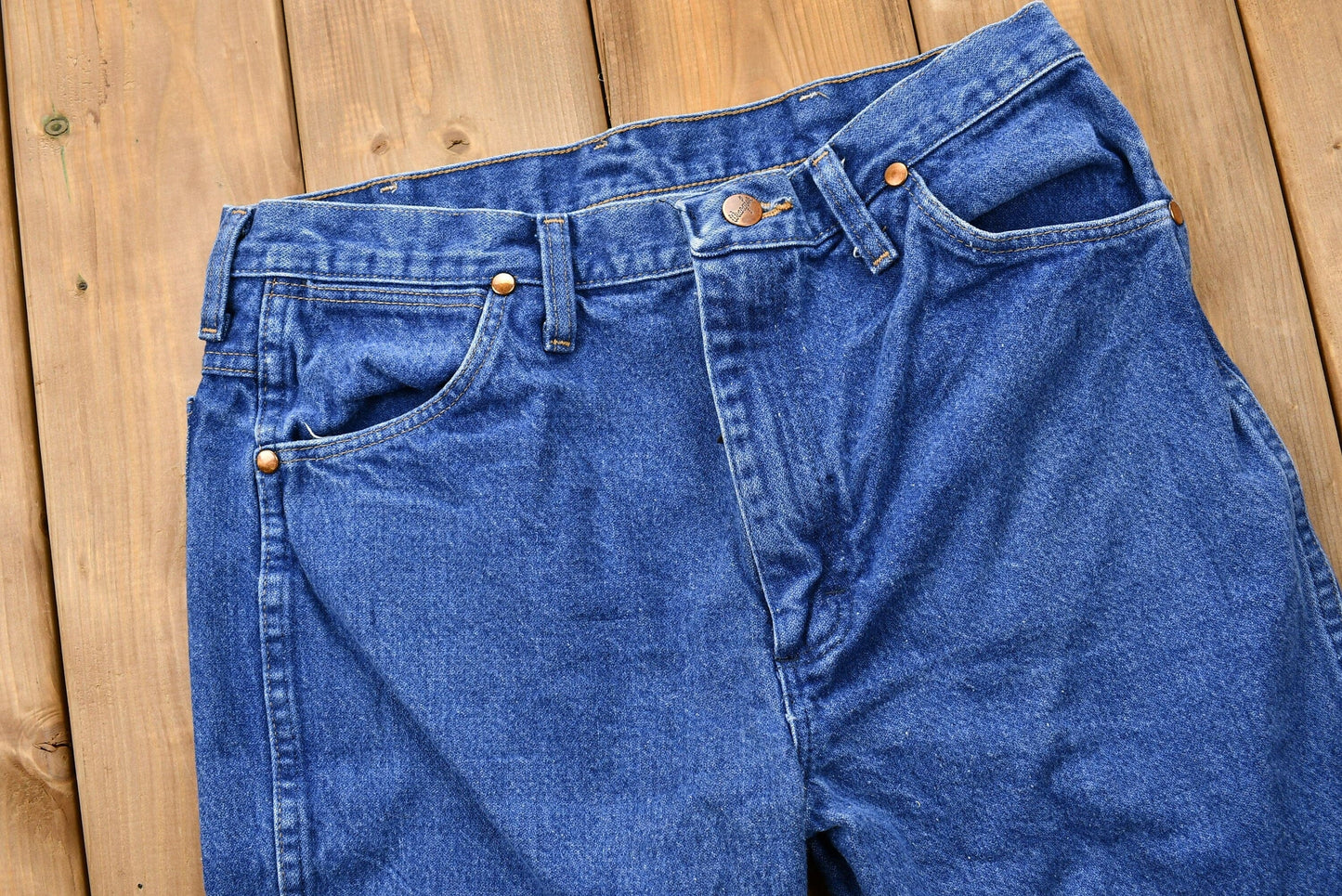 Vintage 1990s Wrangler Mid-Wash Bootcut Denim Jeans Men's 30 from propervintagecanada