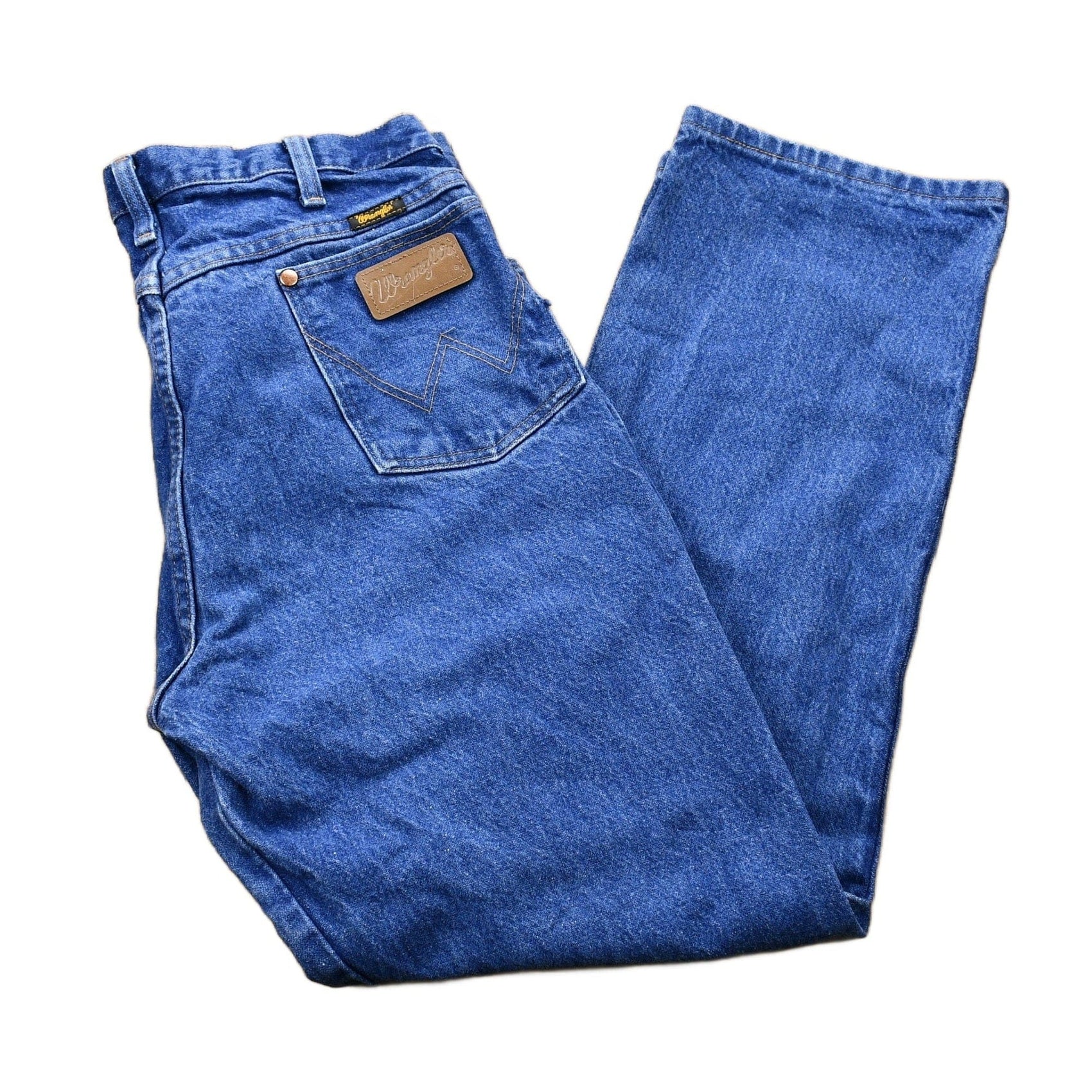 Vintage 1990s Wrangler Mid-Wash Bootcut Denim Jeans Men's 34 from propervintagecanada