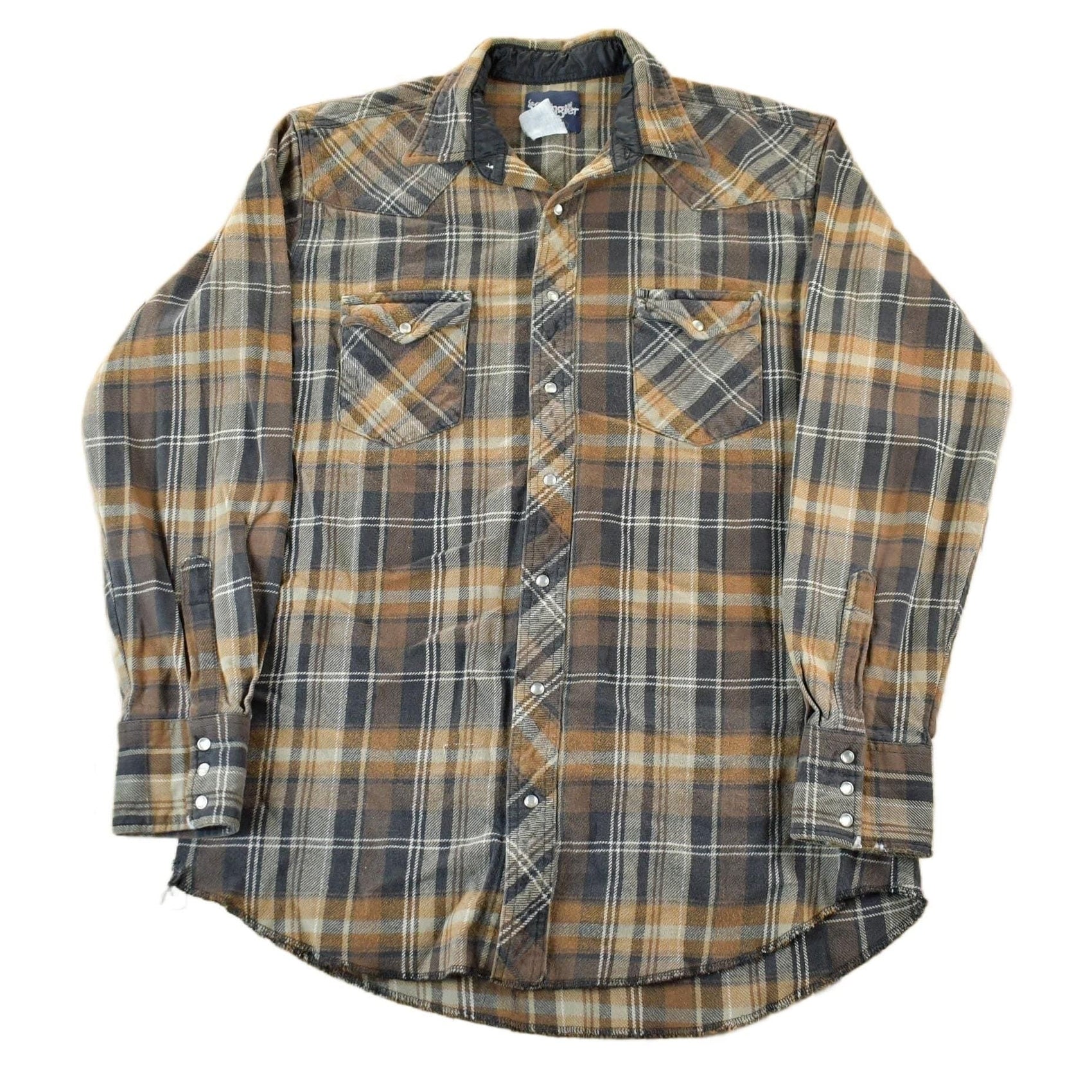 Vintage 1990s Wrangler Pearl Snap Western Shirt Men's Large from propervintagecanada