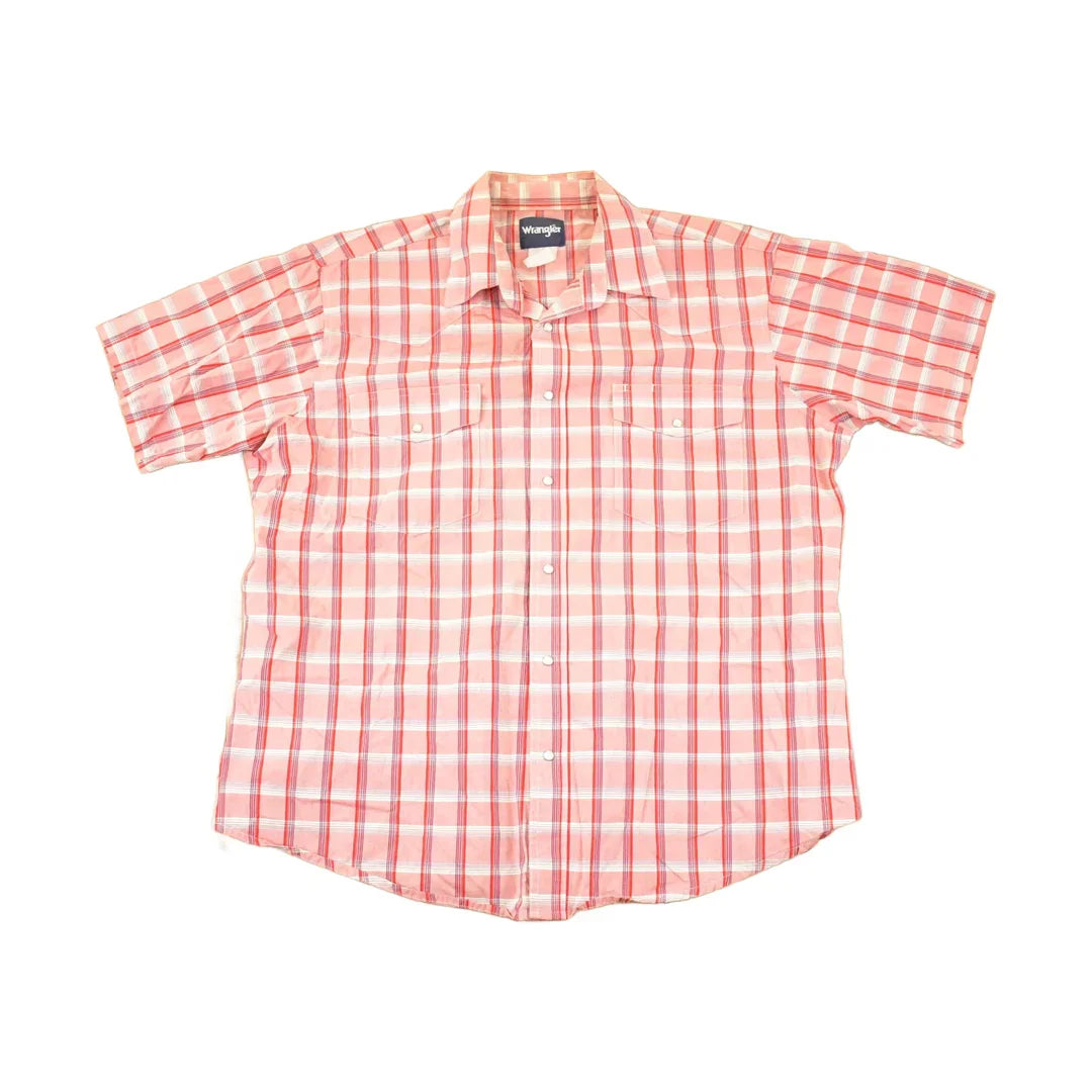 Vintage 1990s Wrangler Plaid Western Button Up Shirt Men's XL from propervintagecanada