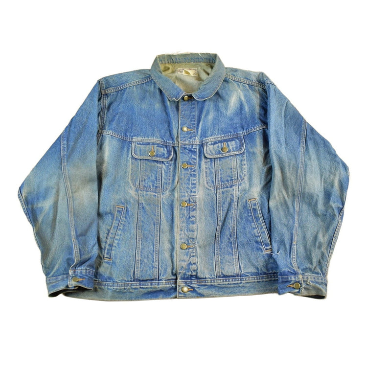 Vintage 1990s Wrangler Rugged Wear Denim Jean Trucker Jacket Men's 2XL from propervintagecanada
