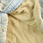 Vintage 1990s Wrangler Thrashed Distressed Lined Denim Button Up Shirt Men's Large from propervintagecanada