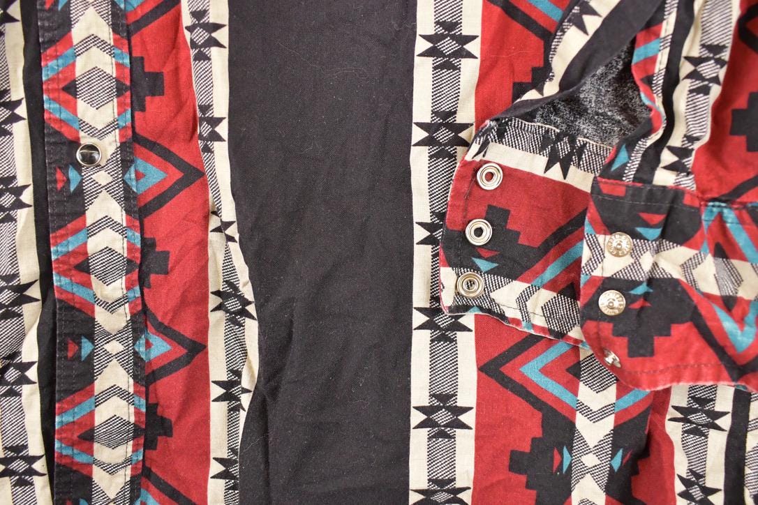 Vintage 1990s Wrangler Western Button Up Shirt Men's XL from propervintagecanada