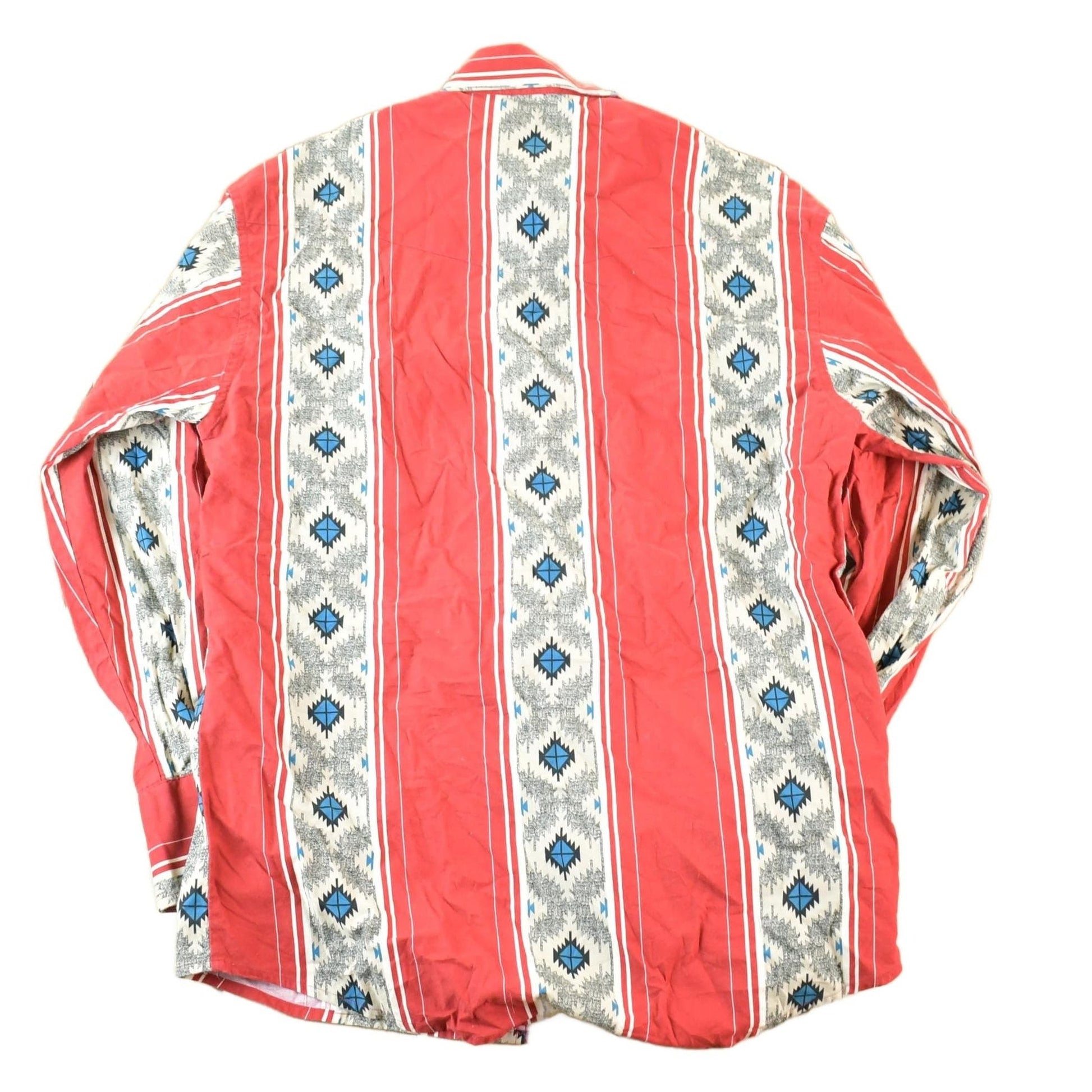 Vintage 1990s Wrangler Western Shirts Aztec Style Button Up Shirt Mens Large from propervintagecanada