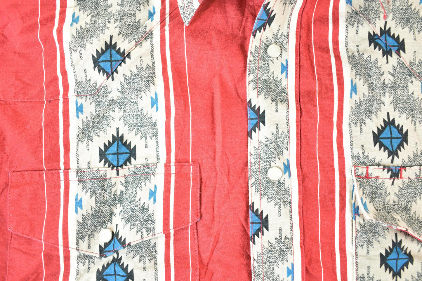 Vintage 1990s Wrangler Western Shirts Aztec Style Button Up Shirt Mens Large from propervintagecanada