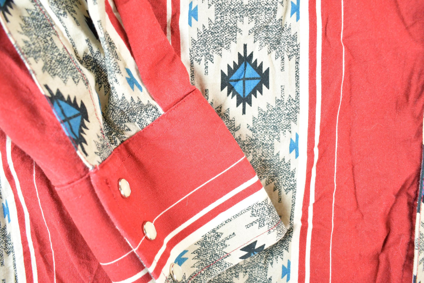 Vintage 1990s Wrangler Western Shirts Aztec Style Button Up Shirt Mens Large from propervintagecanada