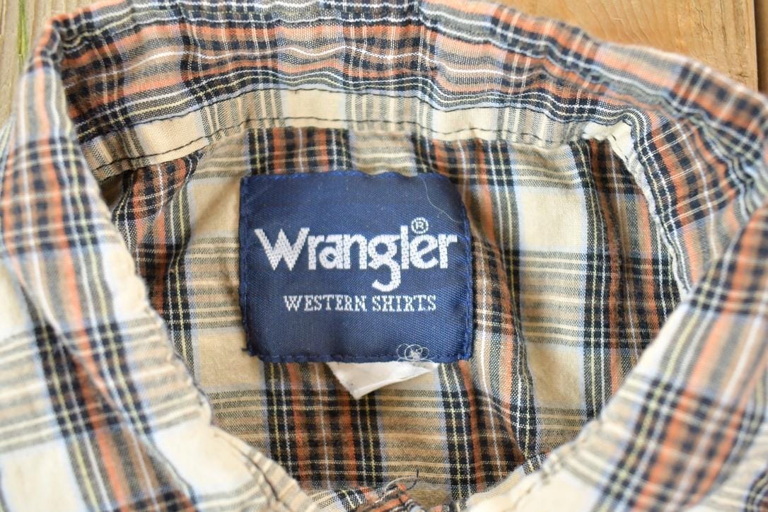 Vintage 1990s Wrangler Western Shirts Button Up Cowboy Style Shirt Men's Large from propervintagecanada