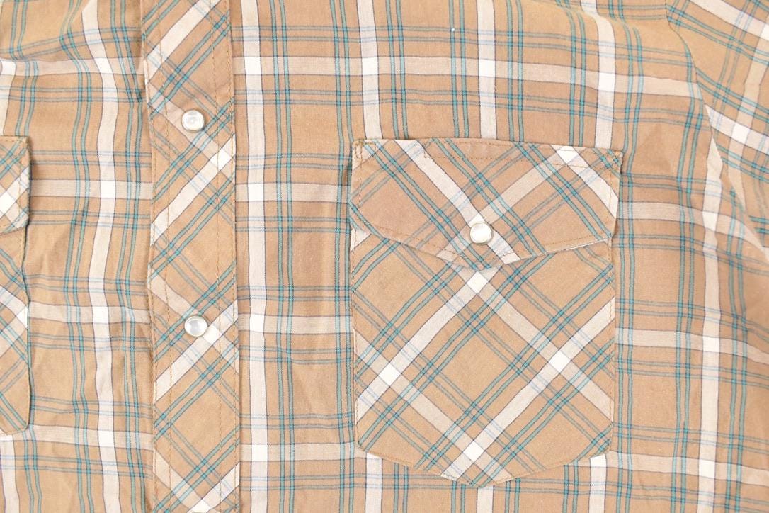 Vintage 1990s Wrangler Western Shirts Button Up Men's L / Funky Rodeo Pattern / Rugged Style / Boxy Fit from propervintagecanada