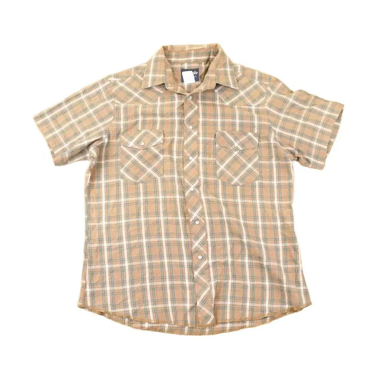 Vintage 1990s Wrangler Western Shirts Button Up Men's L / Funky Rodeo Pattern / Rugged Style / Boxy Fit from propervintagecanada