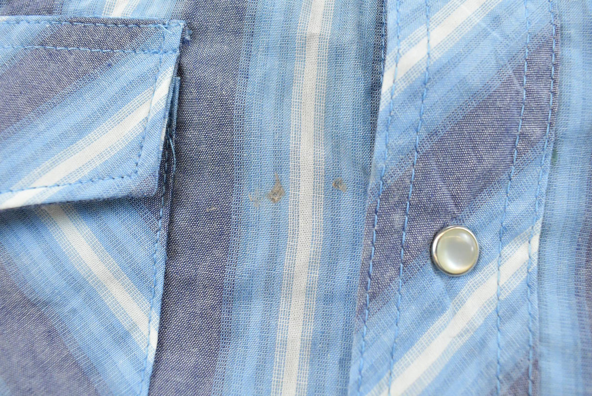 Vintage 1990s Wrangler Western Shirts Striped Pearl Snap Short Sleeve Button Up Shirt Mens 4XL from propervintagecanada