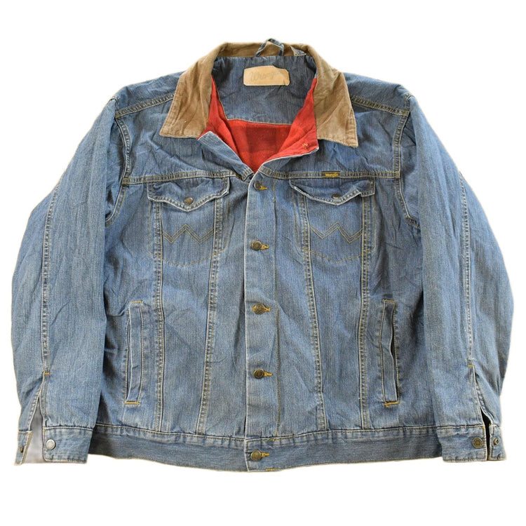Vintage 1990s Wrangler Western Wear Blanket Lined Jean Jacket Men's XL from propervintagecanada
