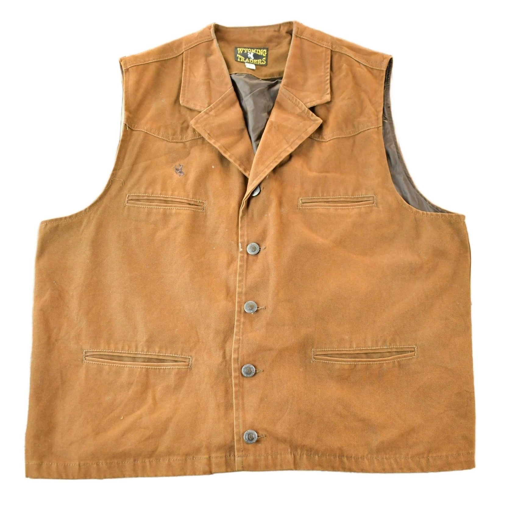 Vintage 1990s Wyoming Traders Canvas Western Vest Men's XL from propervintagecanada