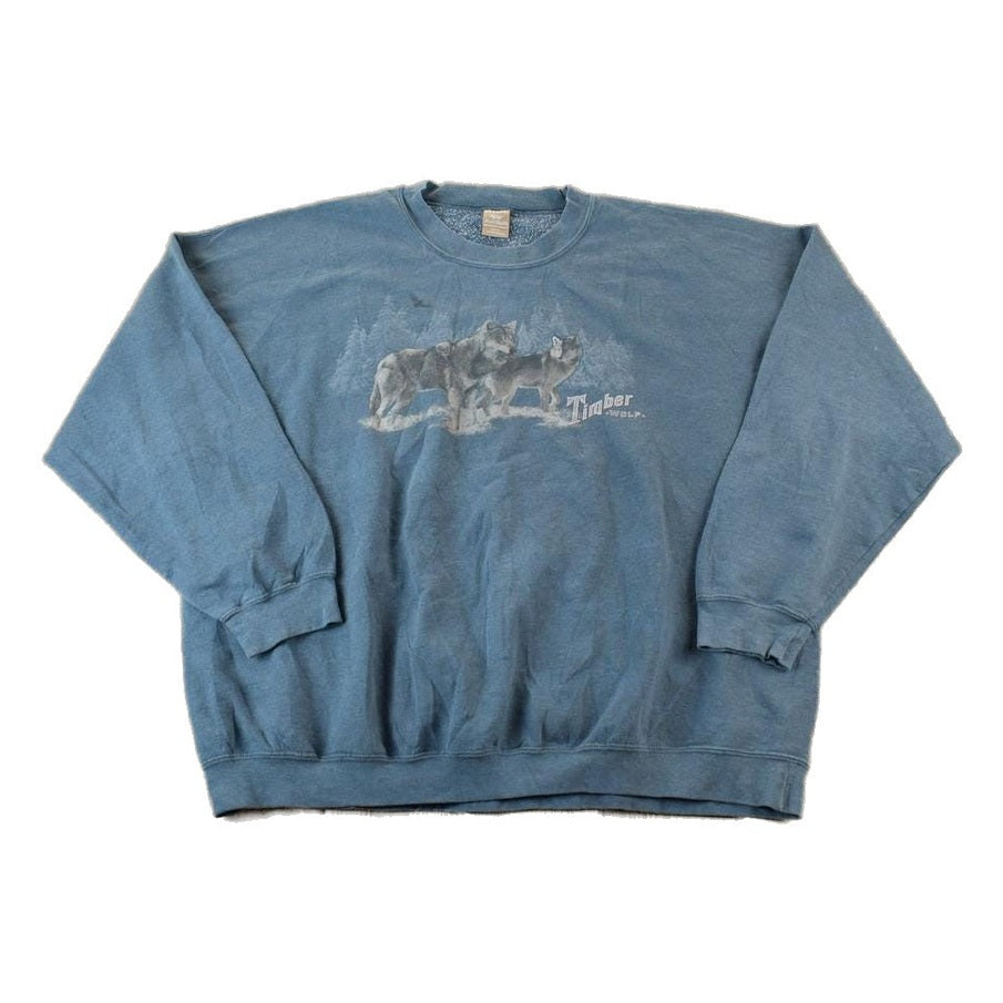 Vintage 1990s Y2K Timberwolves Outdoorsman Crewneck Sweatshirt Men's 2XL from propervintagecanada