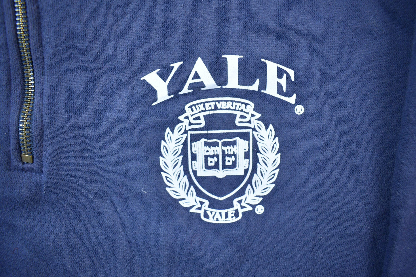 Vintage 1990s Yale University Lee Quarter Zip Sweatshirt Men's 2XL from propervintagecanada