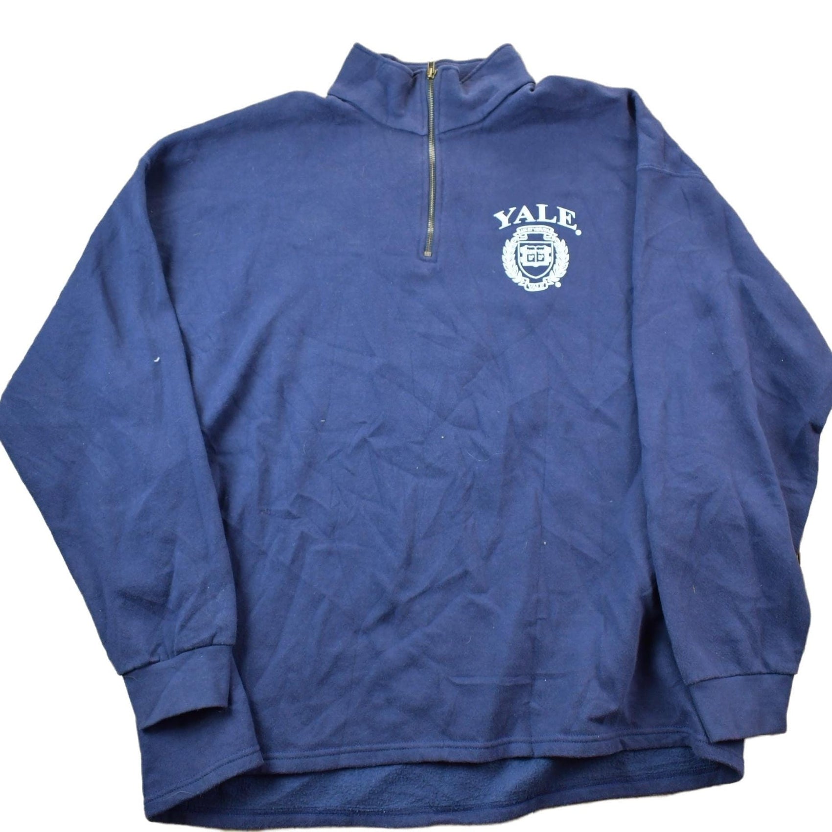 Vintage 1990s Yale University Lee Quarter Zip Sweatshirt Men's 2XL from propervintagecanada