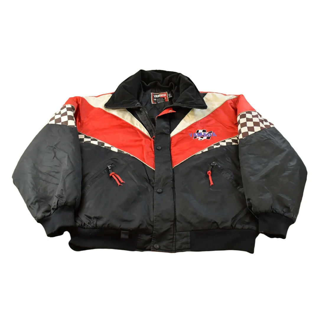 Vintage 1990s Yamaha Snowmobile Motorsport Puffer Jacket Men's XL / Racing / All Over Print from propervintagecanada