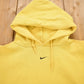 Vintage 1990s Yellow Nike Center Swoosh Hoodie from propervintagecanada
