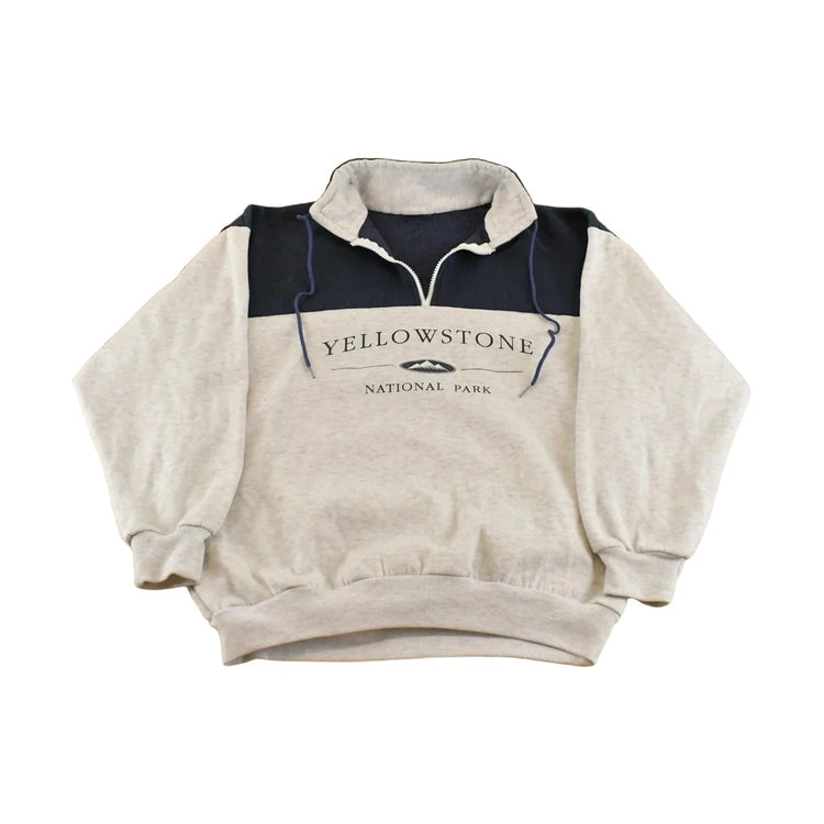 Vintage 1990s Yellowstone Quarter Zip Sweatshirt Men's M from propervintagecanada