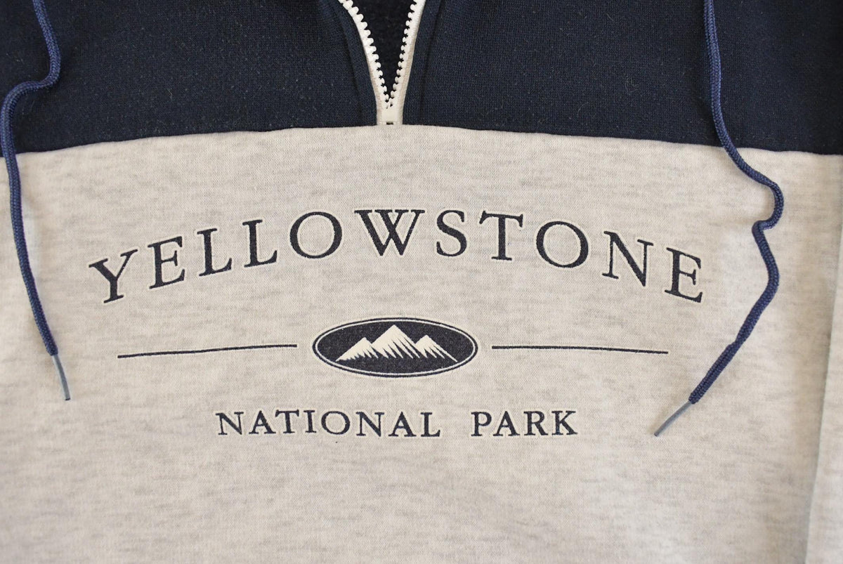 Vintage 1990s Yellowstone Quarter Zip Sweatshirt Men's M from propervintagecanada