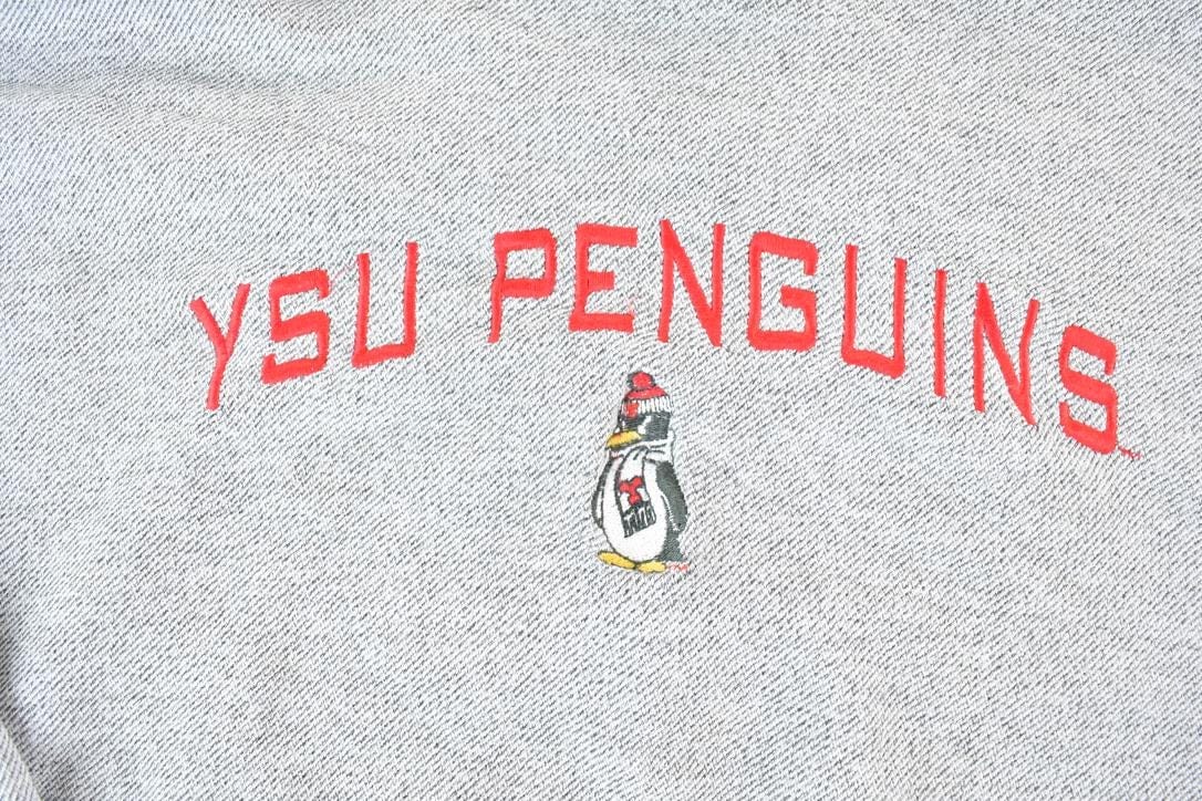 Vintage 1990s Youngstown State University Penguins Crewneck Made In USA Men's XL from propervintagecanada