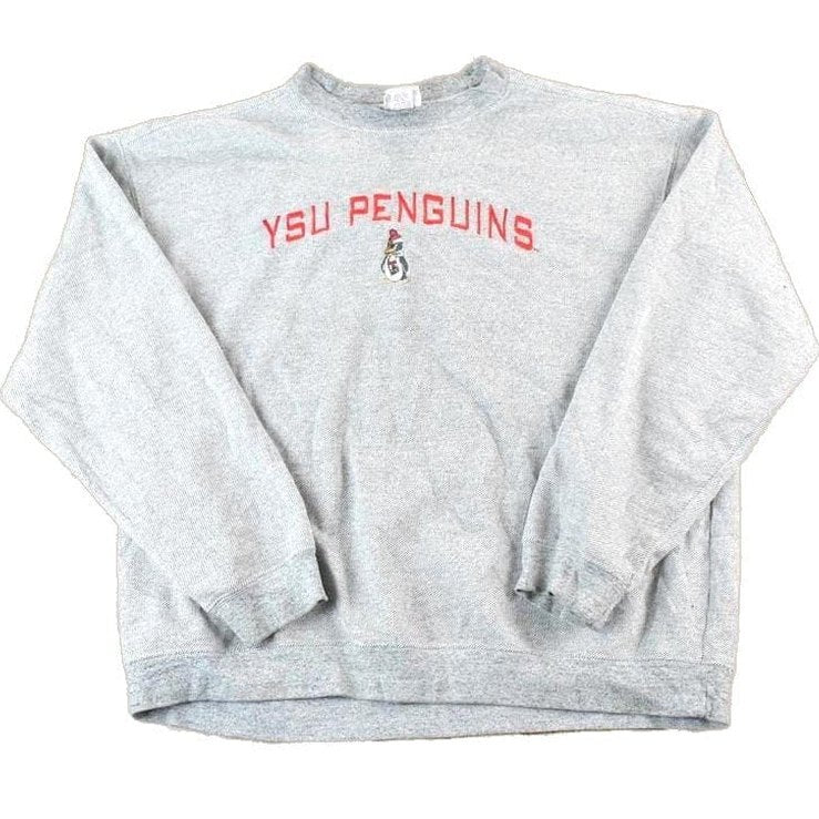 Vintage 1990s Youngstown State University Penguins Crewneck Made In USA Men's XL from propervintagecanada