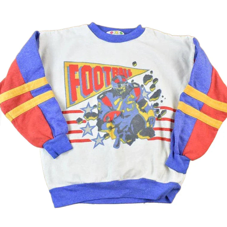 Vintage 1990s Youth Football Crewneck Sweatshirt Youth Small from propervintagecanada