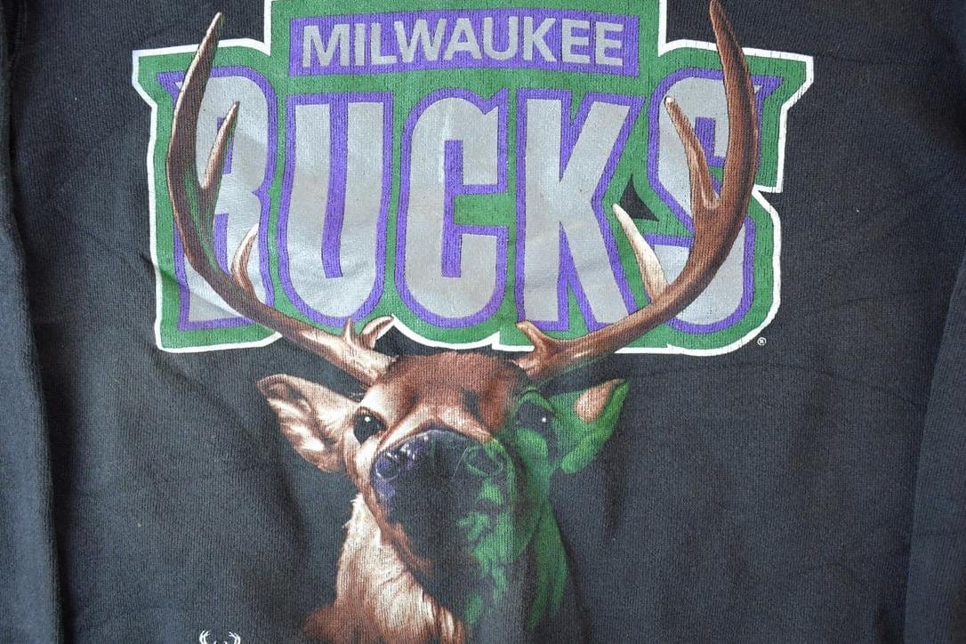 Vintage 1990s Youth Milwaukee Bucks NBA Crewneck Sweatshirt Youth M from propervintagecanada