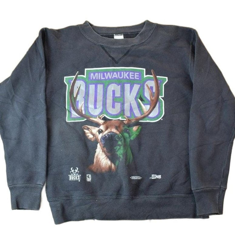 Vintage 1990s Youth Milwaukee Bucks NBA Crewneck Sweatshirt Youth M from propervintagecanada